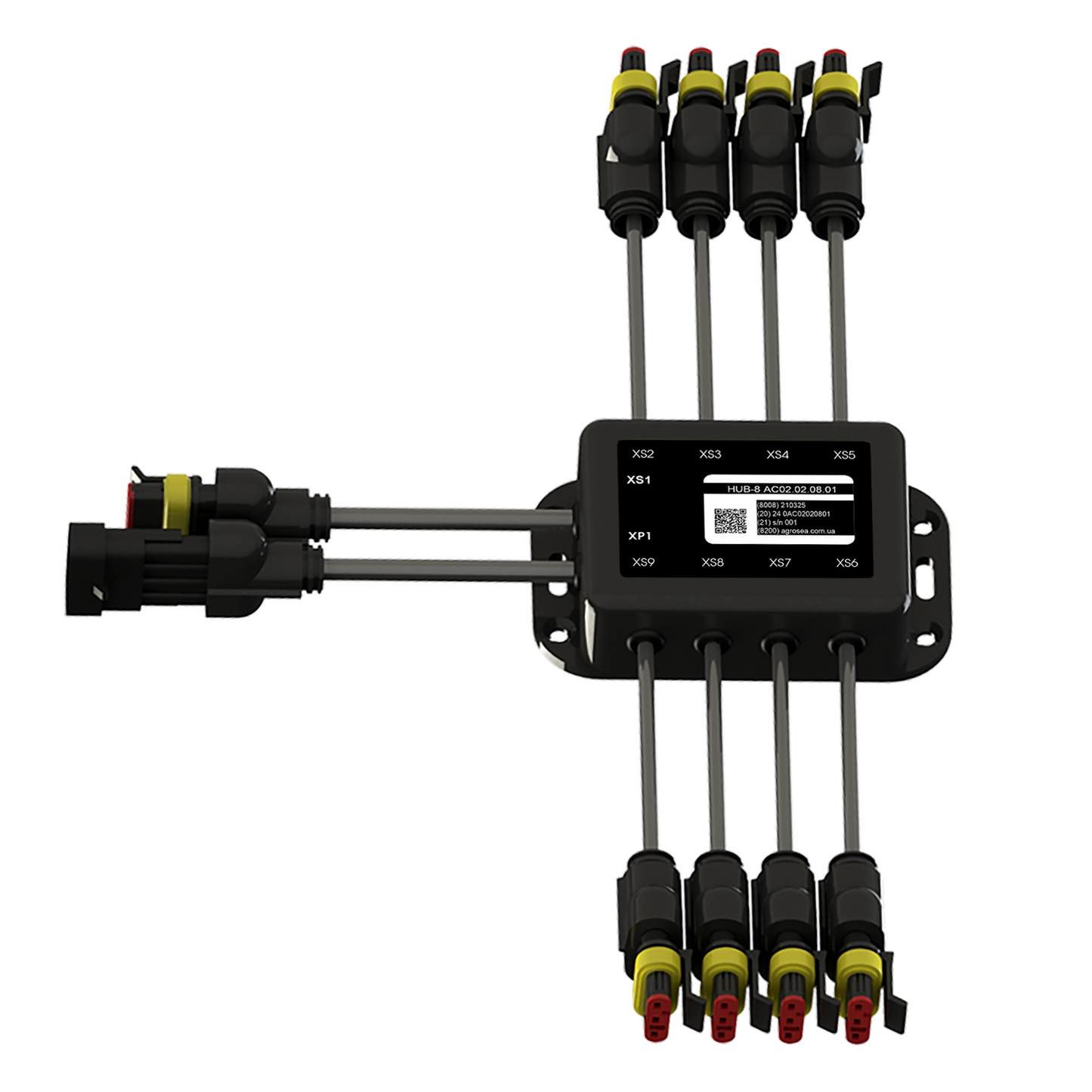 Input unit for seed drill monitoring sensors